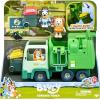 Bluey Garbage Truck – 2.5″ Bluey and Bin Man poseable Figures with Playset, Multicolor(Garbage Truck)