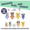 Bluey Halloween Figures Pack of 4, Robust Articulated Character Toys with Bingo, Chloe, and Lucky Figurines, Small Action Figures for Kids Ages 3+(1 – Bluey Super Set)