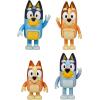 Bluey Halloween Figures Pack of 4, Robust Articulated Character Toys with Bingo, Chloe, and Lucky Figurines, Small Action Figures for Kids Ages 3+(2 – Bluey & Family)