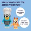 Bluey Halloween Figures Pack of 4, Robust Articulated Character Toys with Bingo, Chloe, and Lucky Figurines, Small Action Figures for Kids Ages 3+(3- Lets Play Chef)