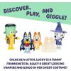 Bluey Halloween Figures Pack of 4, Robust Articulated Character Toys with Bingo, Chloe, and Lucky Figurines, Small Action Figures for Kids Ages 3+(4 – Halloween)