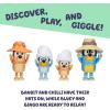 Bluey Halloween Figures Pack of 4, Robust Articulated Character Toys with Bingo, Chloe, and Lucky Figurines, Small Action Figures for Kids Ages 3+(5 – Family Trip)