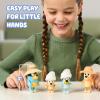 Bluey Halloween Figures Pack of 4, Robust Articulated Character Toys with Bingo, Chloe, and Lucky Figurines, Small Action Figures for Kids Ages 3+(5 – Family Trip)