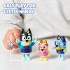 Bluey Halloween Figures Pack of 4, Robust Articulated Character Toys with Bingo, Chloe, and Lucky Figurines, Small Action Figures for Kids Ages 3+(7 – Family Beach)