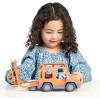 Bluey Heeler 4WD Family Toddler Toy Car with 4 Figures, Surfboards and Sticker Sheet, Pretend Play, Bluey Toys for Kids Ages 3+, Amazon Exclusive(Bluey & Car)