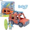 Bluey Heeler 4WD Family Toddler Toy Car with 4 Figures, Surfboards and Sticker Sheet, Pretend Play, Bluey Toys for Kids Ages 3+, Amazon Exclusive(Bluey & Car)