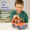 Bluey Heeler 4WD Family Toddler Toy Car with 4 Figures, Surfboards and Sticker Sheet, Pretend Play, Bluey Toys for Kids Ages 3+, Amazon Exclusive(Chilli & Car)