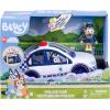 Bluey Police Car Toy, Vehicle from The Special Episode The Sign. Includes Toy Police Car with Flashing Lights & Sounds, Policeman Figure, and Themed Sticker Set. Batteries Included.
