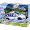 Bluey Police Car Toy, Vehicle from The Special Episode The Sign. Includes Toy Police Car with Flashing Lights & Sounds, Policeman Figure, and Themed Sticker Set. Batteries Included.