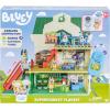 Bluey and Bingo Supermarket Playset with Escalator, Pretend Play Toys for Toddlers, Sounds and 15 Pieces, Bluey Grocery Store Playset(1- Supermarket)