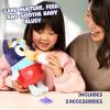 Dress & Play Baby Bingo Bluey Plush, Button, Zip, Buckle and Tie, Learn to Dress Dolls for Toddlers Ages 3+, Fine Motor Skills Baby Zipper Toy(Cuddle & Care Baby Bluey)