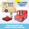 Tile Town Bluey Heeler Family Home 52-Piece Magnetic Tile Playset, Interactive STEM Magnetic Tiles Toys, Includes Bluey & Bingo Figures, Action Tiles(Camper Set)