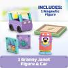 Tile Town Bluey Heeler Family Home 52-Piece Magnetic Tile Playset, Interactive STEM Magnetic Tiles Toys, Includes Bluey & Bingo Figures, Action Tiles(Granny Booster)