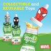 good2grow Apple Juice – 100% Juice Drinks for Kids, Fruit Juice No Sugar Added, 6 Fl Oz Juice Bottles with Spill-Proof Bluey Character Tops (3 Pack)(Spider-Man)