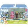 Bluey Action Heroes Toy Figures Set of 2, Articulated Character Toys with Karate and Jet Pack Figurines, Small Action Figures for Kids Ages 3+(Friends Pack)