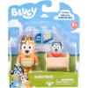 Bluey Baby Race Toy Figurines Pack of 2, Articulated Character Toys with Chilli, and Baby in Cradle Accessory, Small Action Figures Ages 3+(Baby Race)