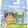 Bluey Baby Race Toy Figurines Pack of 2, Articulated Character Toys with Chilli, and Baby in Cradle Accessory, Small Action Figures Ages 3+(Fishing with Grandad)
