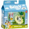 Bluey Baby Race Toy Figurines Pack of 2, Articulated Character Toys with Chilli, and Baby in Cradle Accessory, Small Action Figures Ages 3+(Spring Time)