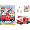 Bluey Dump Truck Toy Playset, Sturdy Working Toy Dump Truck with 2 Articulated Figures and 3 Huge Boulders, Construction Toys for Kids of Ages 3+(Fire Truck)