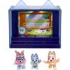 Bluey Fuzzies Episode Pack: Baby Race. with 3 Specially Flocked Collectible Mini-Figures (Incl. 1 Exclusive), Display Case, Foil Trading Card, and Collector’s Guide. 50 Mini-Figures to Collect!(Magic Xylophone)