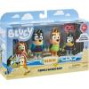 Bluey Halloween Figures Pack of 4, Robust Articulated Character Toys with Bingo, Chloe, and Lucky Figurines, Small Action Figures for Kids Ages 3+(7 – Family Beach)