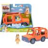 Bluey Heeler 4WD Family Toddler Toy Car with 4 Figures, Surfboards and Sticker Sheet, Pretend Play, Bluey Toys for Kids Ages 3+, Amazon Exclusive(Chilli & Car)