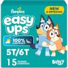 Pampers Easy Ups Girls & Boys Potty Training Pants, Size 6T-7T, 40 Count, Bluey Absorbent Training Underwear, Up to 100% Leakproof Day and Night, Hypoallergenic (Packaging May Vary)(5T-6T)
