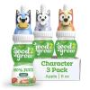 good2grow Apple Juice – 100% Juice Drinks for Kids, Fruit Juice No Sugar Added, 6 Fl Oz Juice Bottles with Spill-Proof Bluey Character Tops (3 Pack)(Bluey)