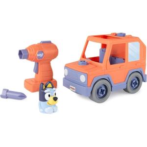 BUILD-A-BUDDY Bluey Car – Buildable Motorized Vehicle for Take Apart Play – Includes Bluey Figure and Toy Drill – Kids Gifts and Easter Basket Stuffers – Ages 3 Years and Up(Bluey Car)