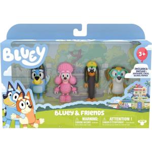 Bluey Action Heroes Toy Figures Set of 2, Articulated Character Toys with Karate and Jet Pack Figurines, Small Action Figures for Kids Ages 3+(Friends Pack)