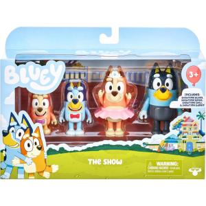 Bluey Action Heroes Toy Figures Set of 2, Articulated Character Toys with Karate and Jet Pack Figurines, Small Action Figures for Kids Ages 3+(The Show)