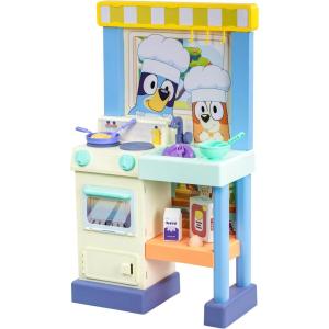 Bluey Cash Register Playset, Interactive Play Register with Detachable Scanner, Toy Credit Card, and Dollar Bucks, Shopping Toys for Kids Ages 3+(Kitchen)