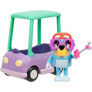 Bluey Talking Bingo Chat Mates Toy, Articulated, Talking Kids Toy with 10 Iconic Phrases, Interactive Play Figure Toys for Kids, Ages 3+(Grannies Car)