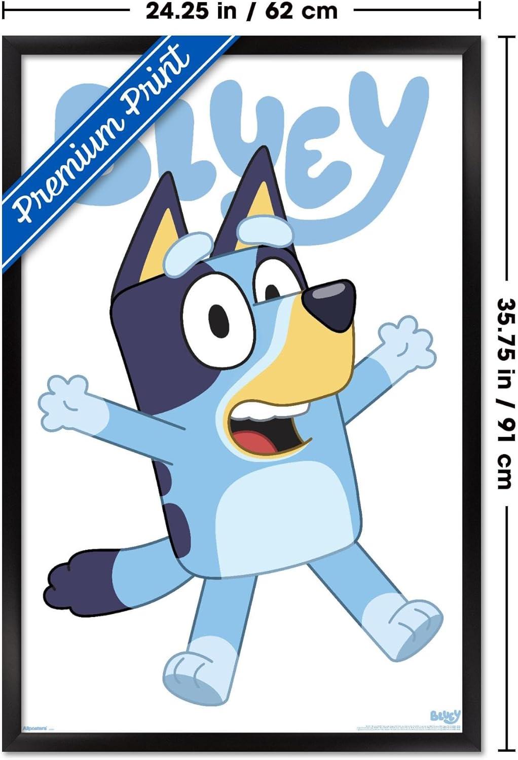imageBluey Bluey Feature Series Wall Poster 19L x 13W Premium Unframed VersionBlack Framed Version