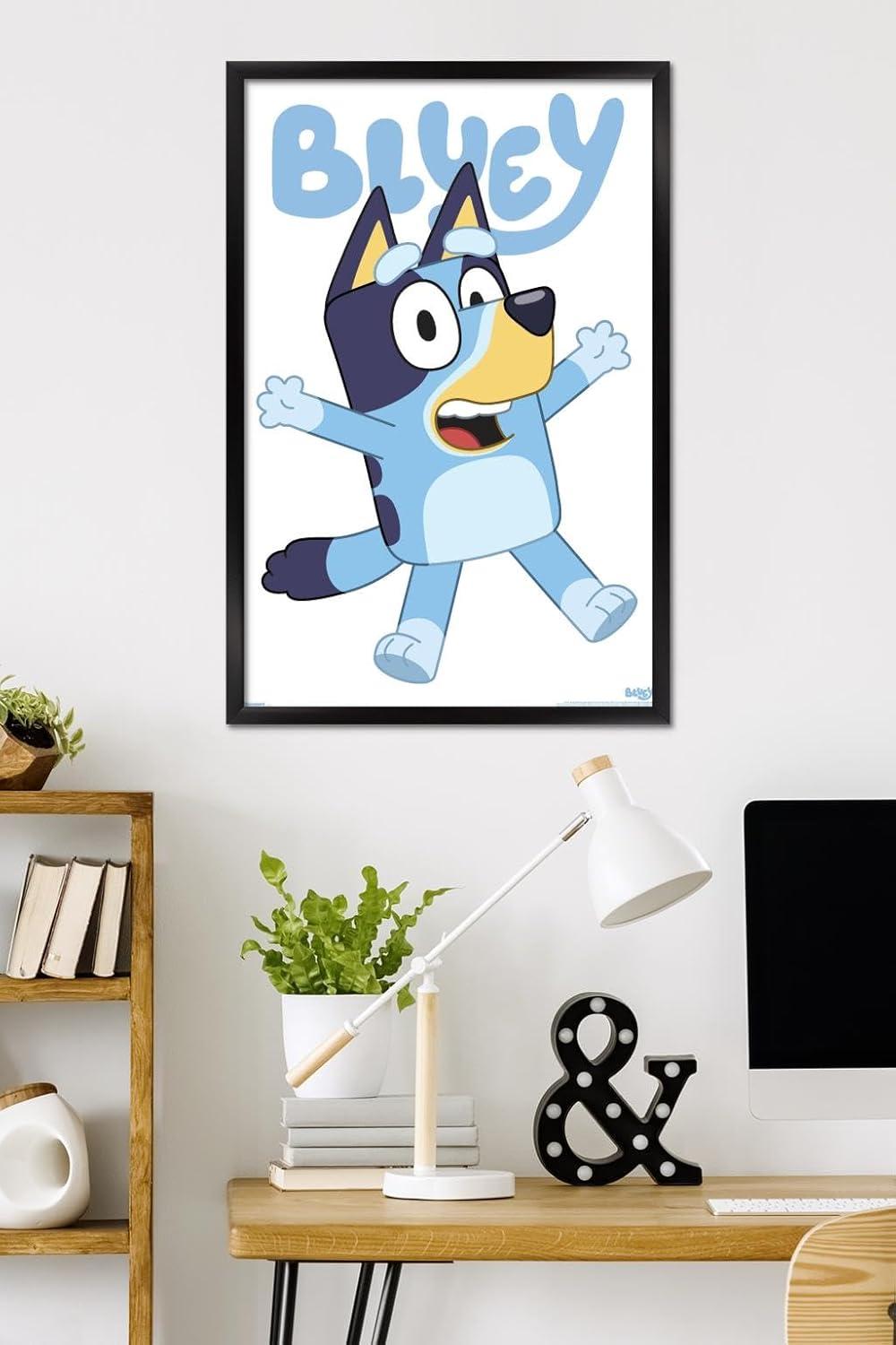 imageBluey Bluey Feature Series Wall Poster 19L x 13W Premium Unframed VersionBlack Framed Version