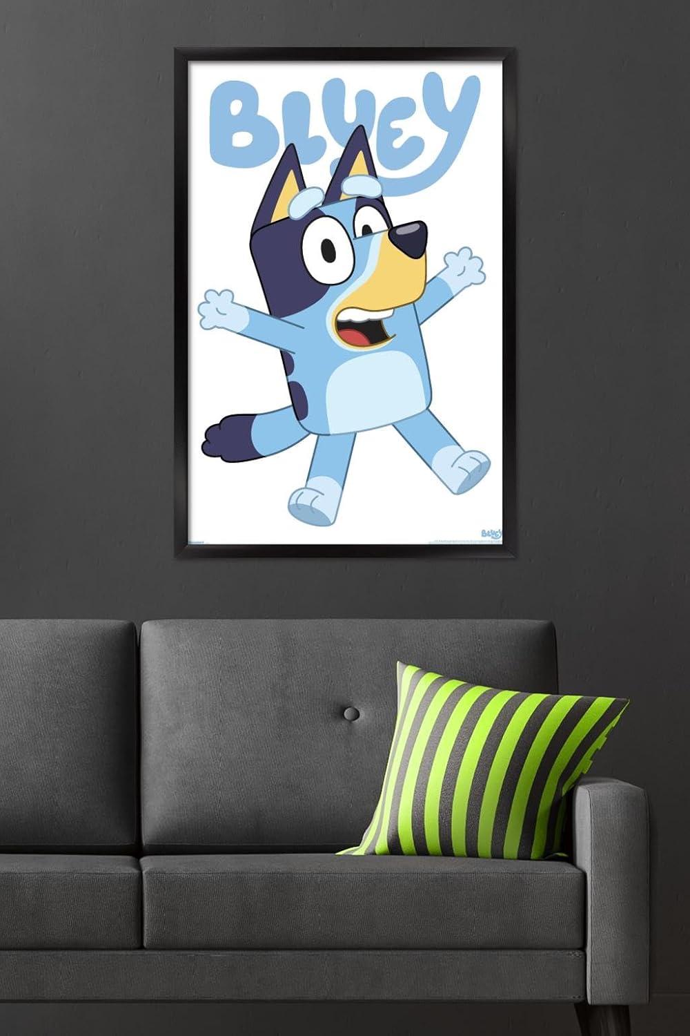 imageBluey Bluey Feature Series Wall Poster 19L x 13W Premium Unframed VersionBlack Framed Version