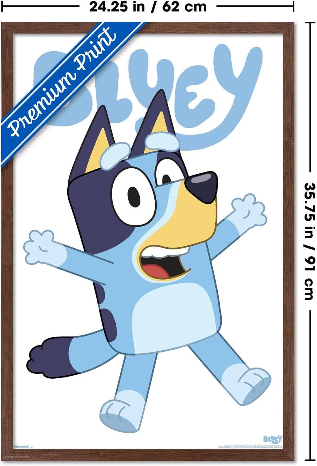 imageBluey Bluey Feature Series Wall Poster 19L x 13W Premium Unframed VersionMahogany Framed Version