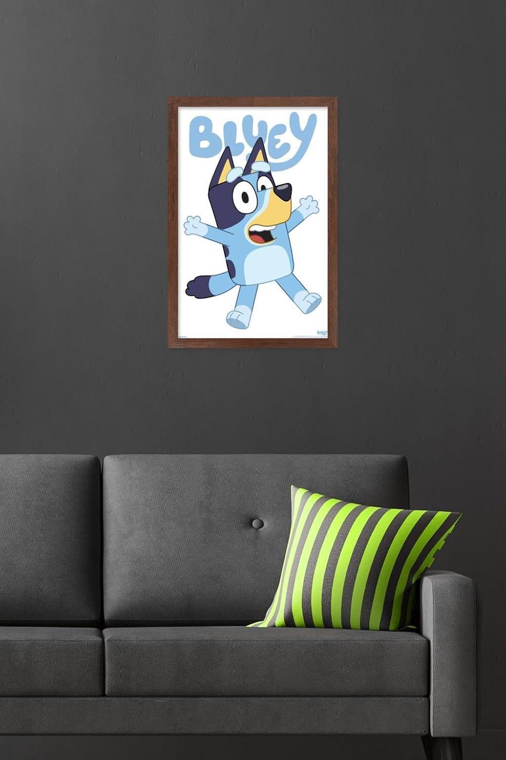 imageBluey Bluey Feature Series Wall Poster 19L x 13W Premium Unframed VersionMahogany Framed Version
