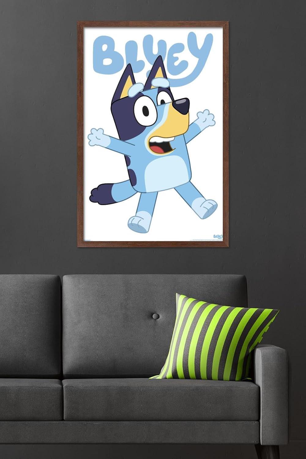 imageBluey Bluey Feature Series Wall Poster 19L x 13W Premium Unframed VersionMahogany Framed Version