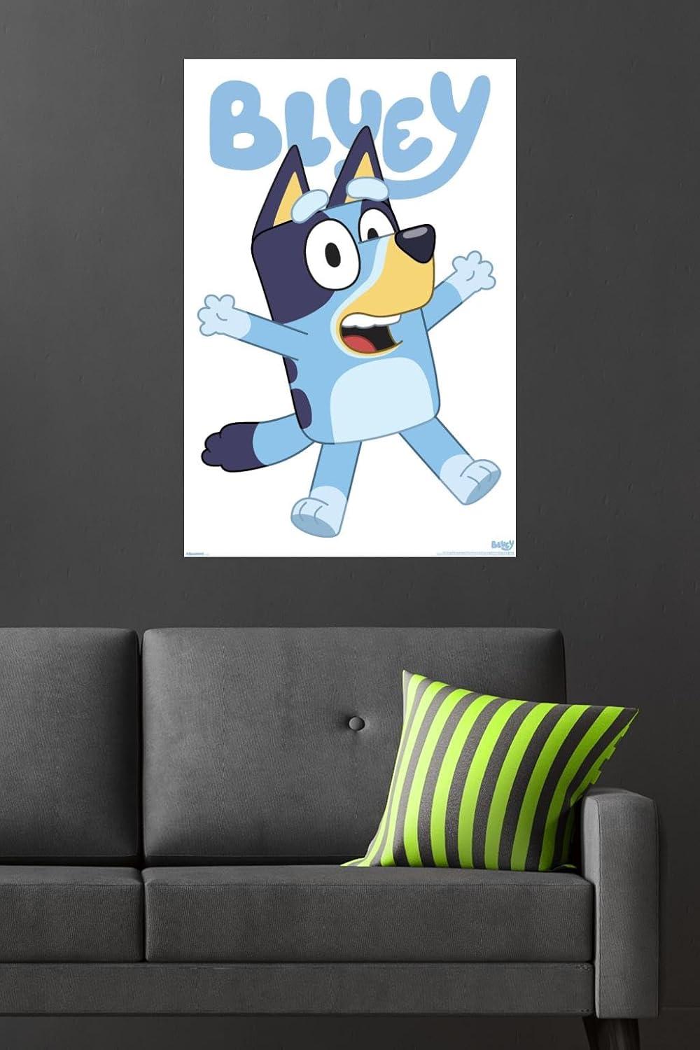 imageBluey Bluey Feature Series Wall Poster 19L x 13W Premium Unframed VersionPremium Poster Mount Bundle
