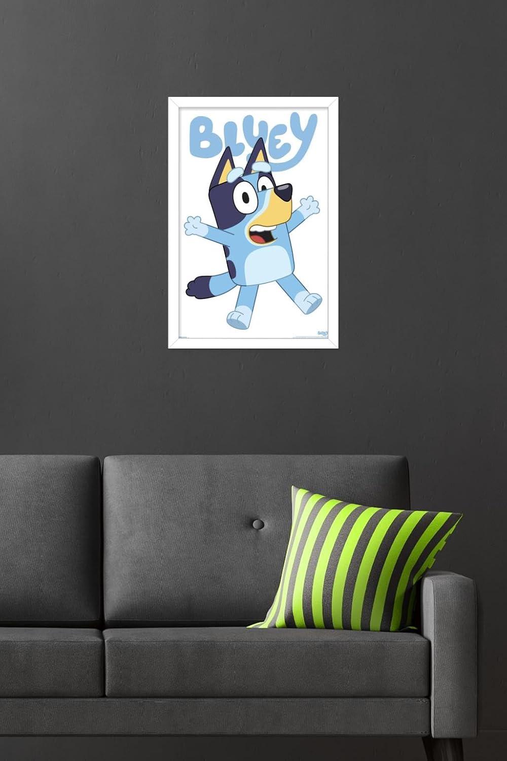 imageBluey Bluey Feature Series Wall Poster 19L x 13W Premium Unframed VersionWhite Framed Version