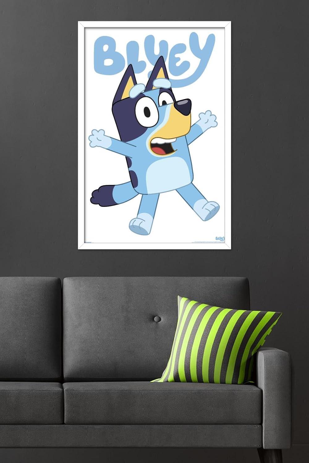 imageBluey Bluey Feature Series Wall Poster 19L x 13W Premium Unframed VersionWhite Framed Version
