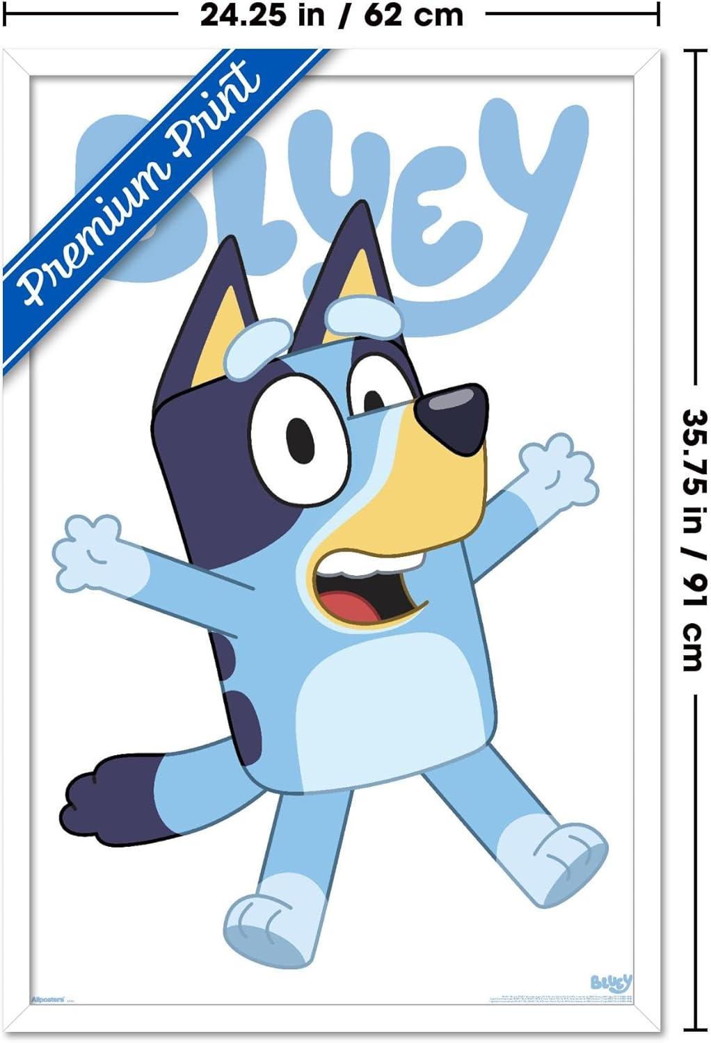imageBluey Bluey Feature Series Wall Poster 19L x 13W Premium Unframed VersionWhite Framed Version