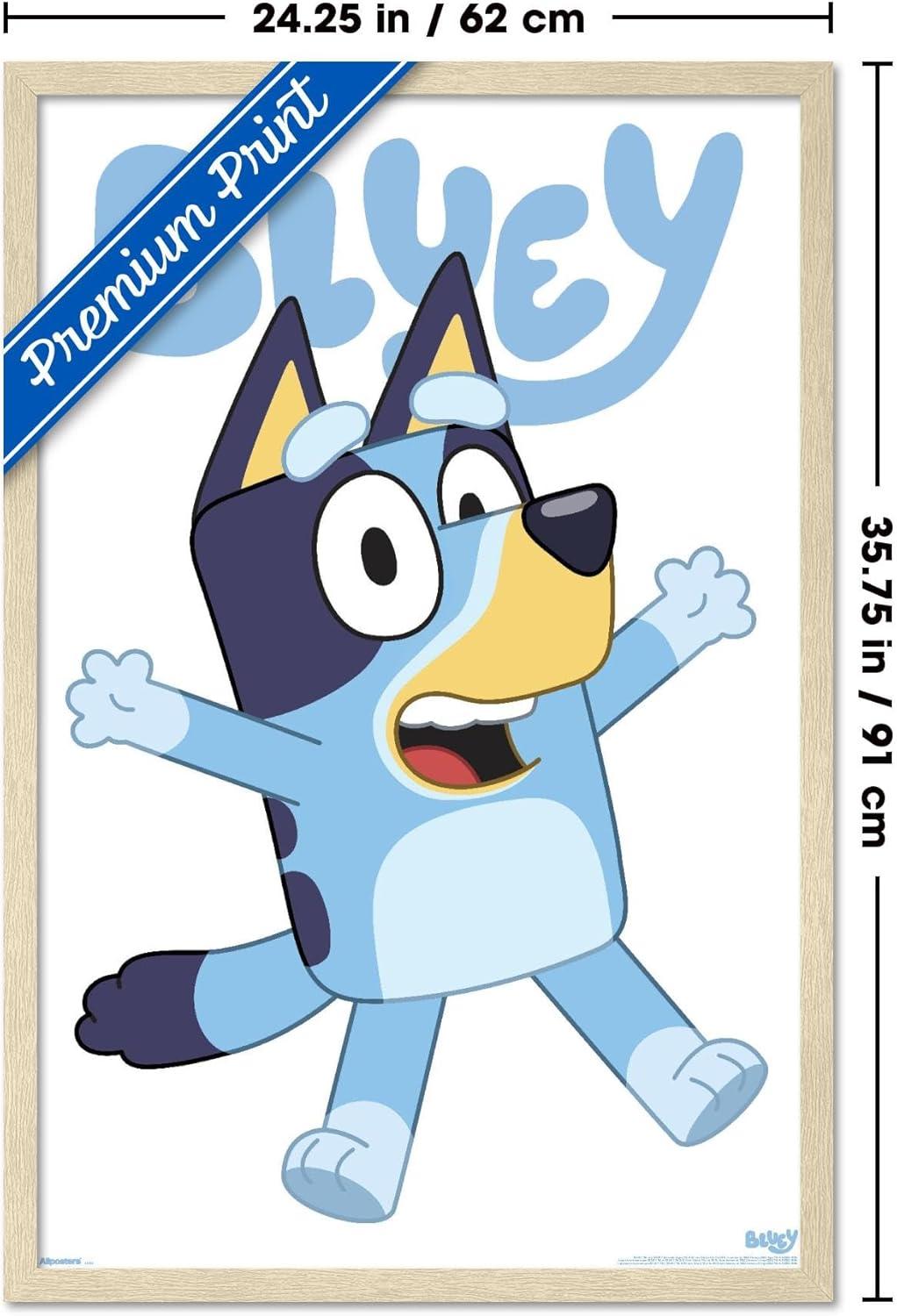 imageBluey Bluey Feature Series Wall Poster 224L x 147W Barnwood Framed VersionBlonde Framed Version