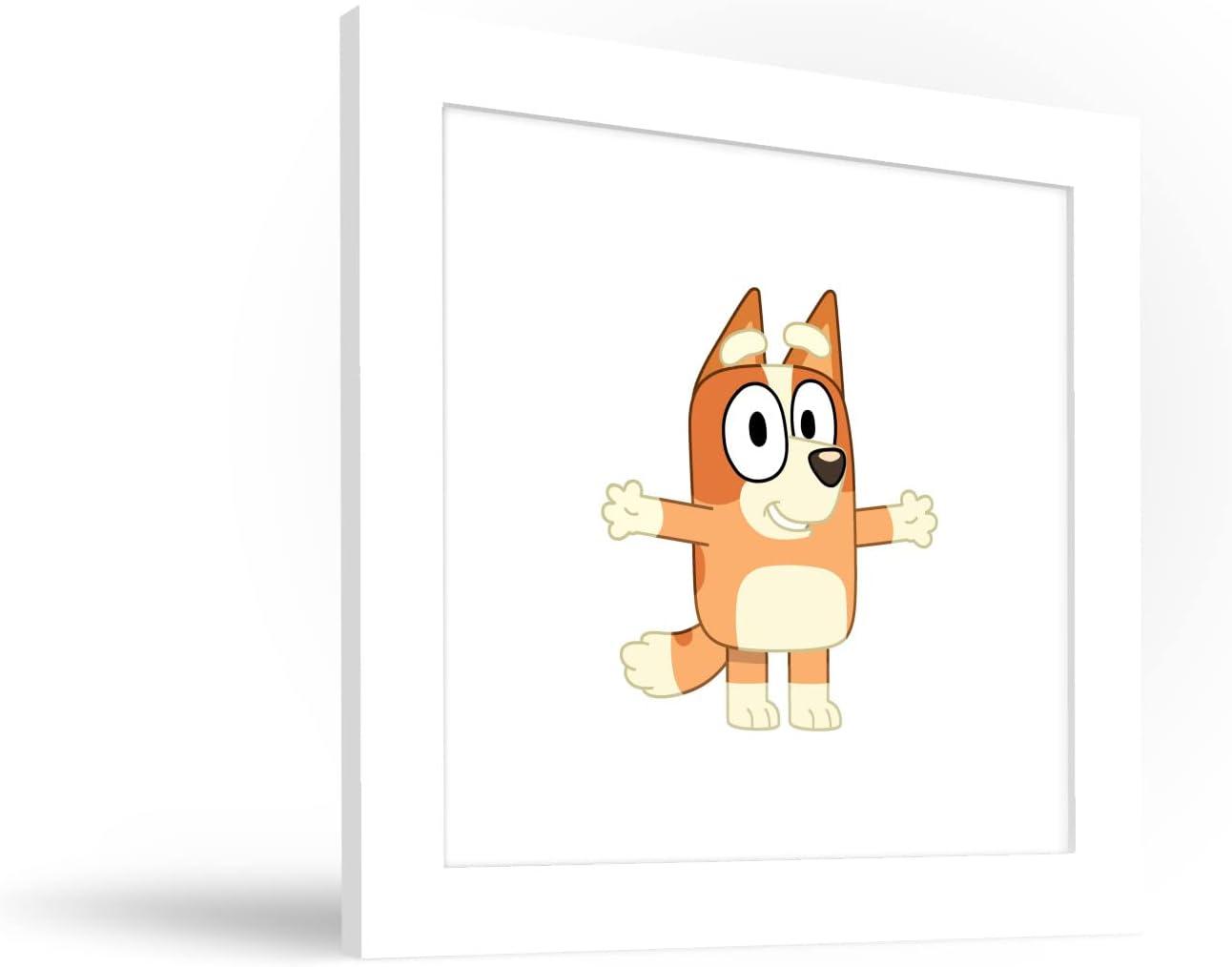 imageGallery Pops Bluey Bingo Wall Art White Framed Version 12 x 12White Framed Version