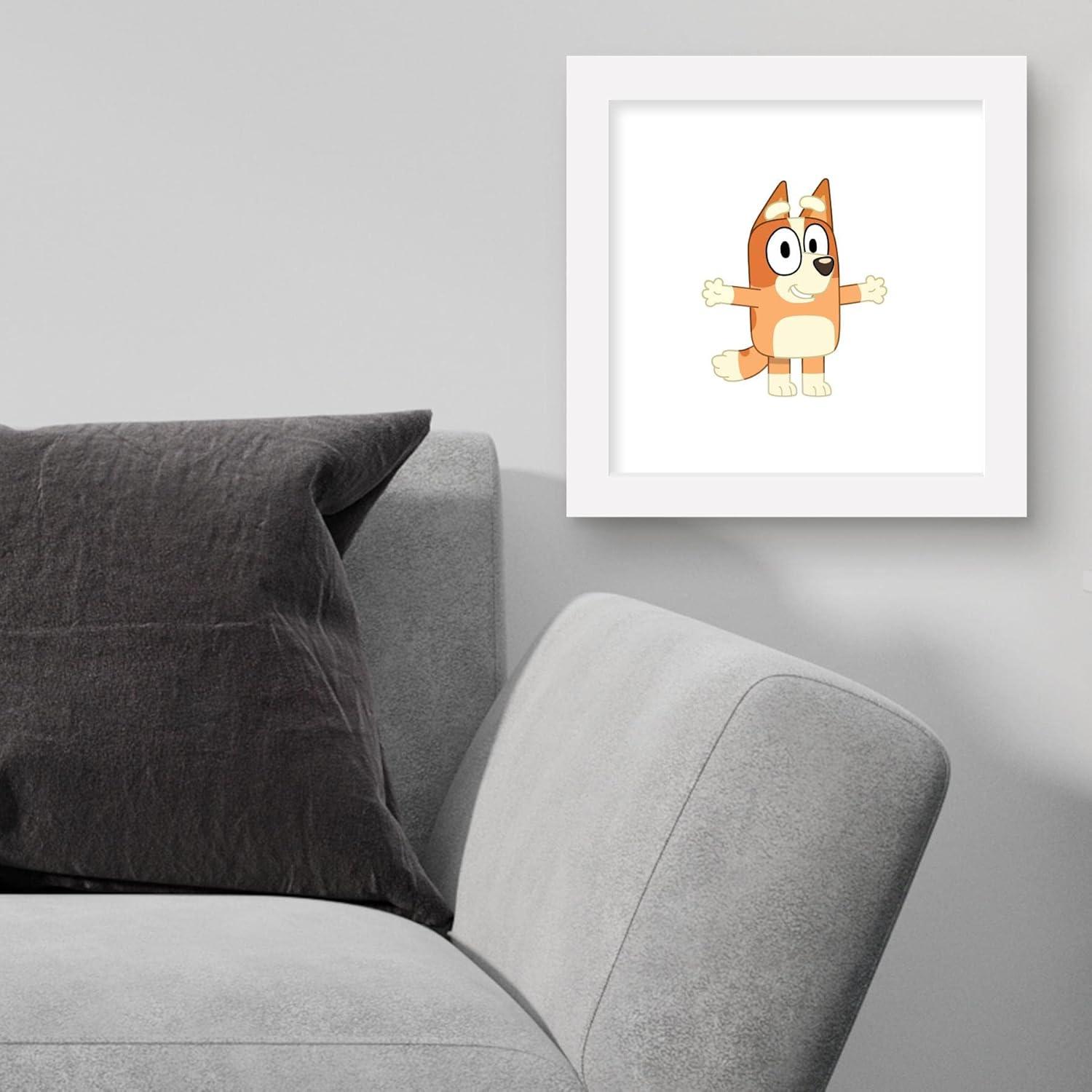 imageGallery Pops Bluey Bingo Wall Art White Framed Version 12 x 12White Framed Version