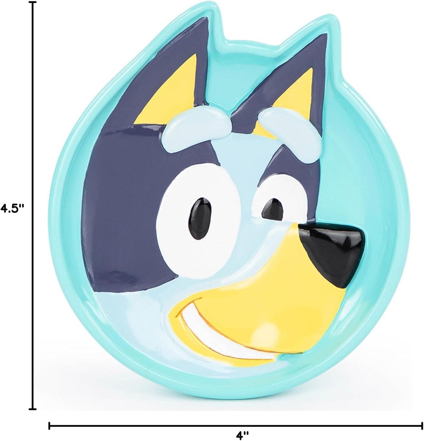 imageJay Franco Bluey Soap Dish Blue Resin Sponge HolderBar Soap Holder Kids Bathroom TrayBlue Bluey