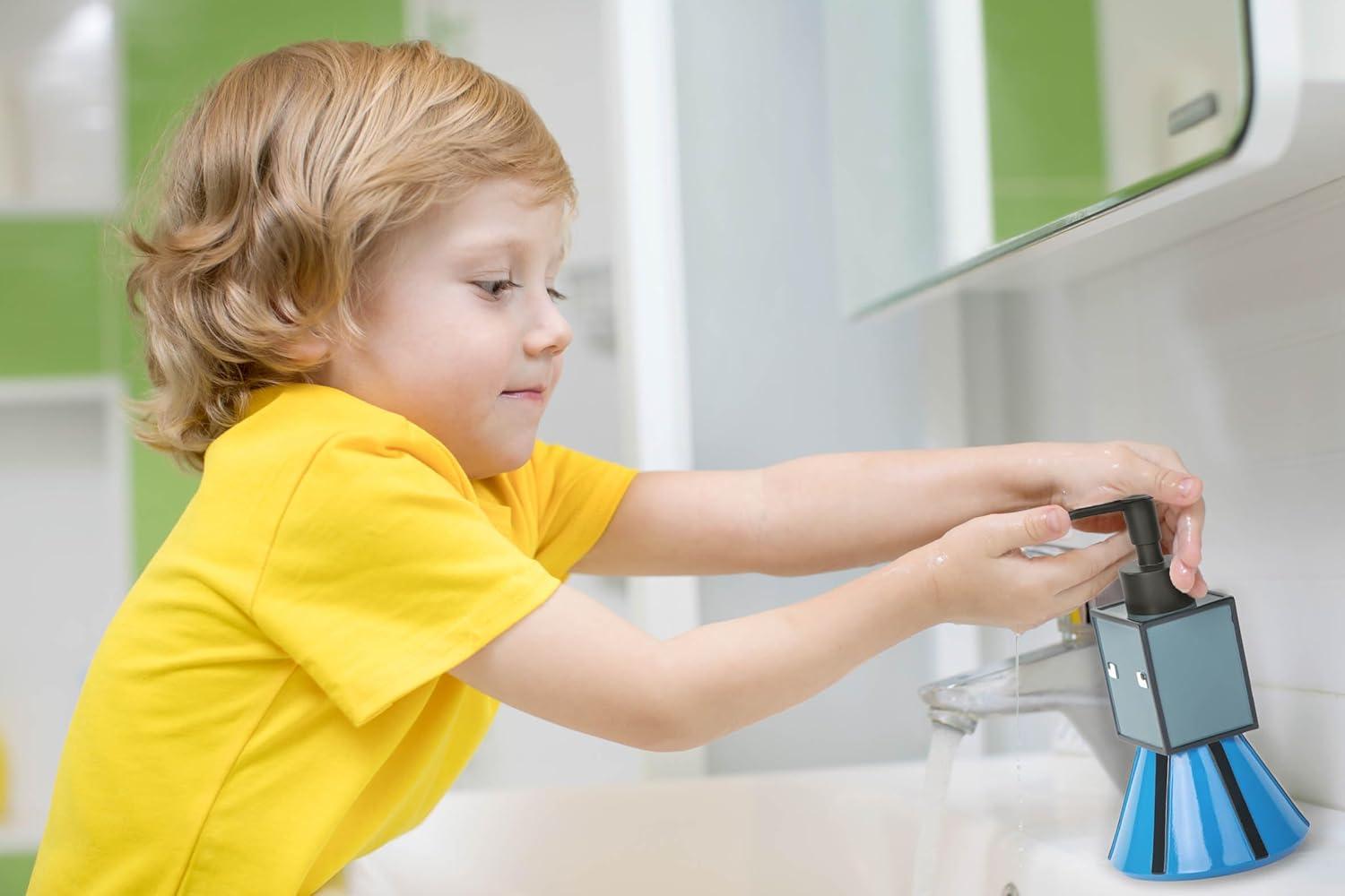 imageJay Franco Bluey Soap Dispenser Blue Kids Bathroom Accessory Resin Lotion PumpBlue Minecraft