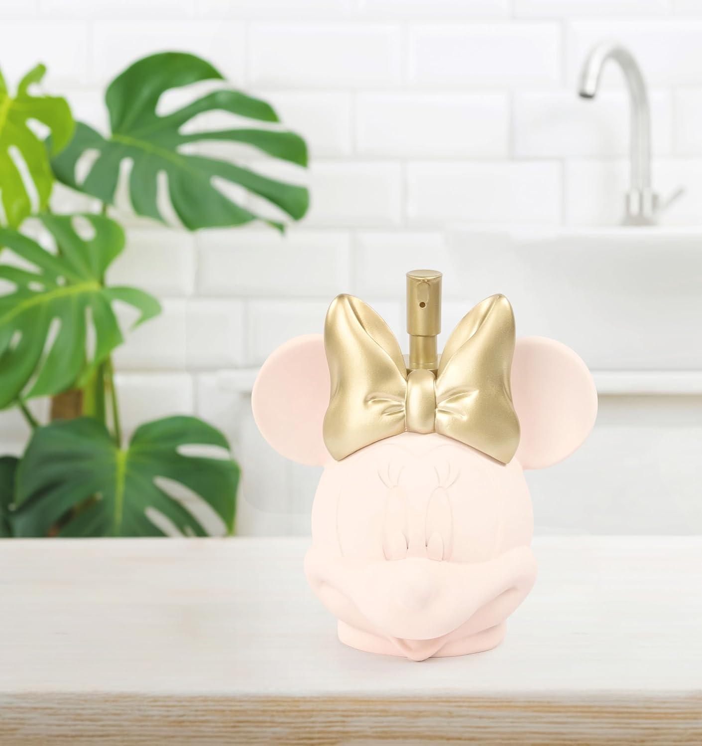 imageJay Franco Bluey Soap Dispenser Blue Kids Bathroom Accessory Resin Lotion PumpPink Minnie Mouse