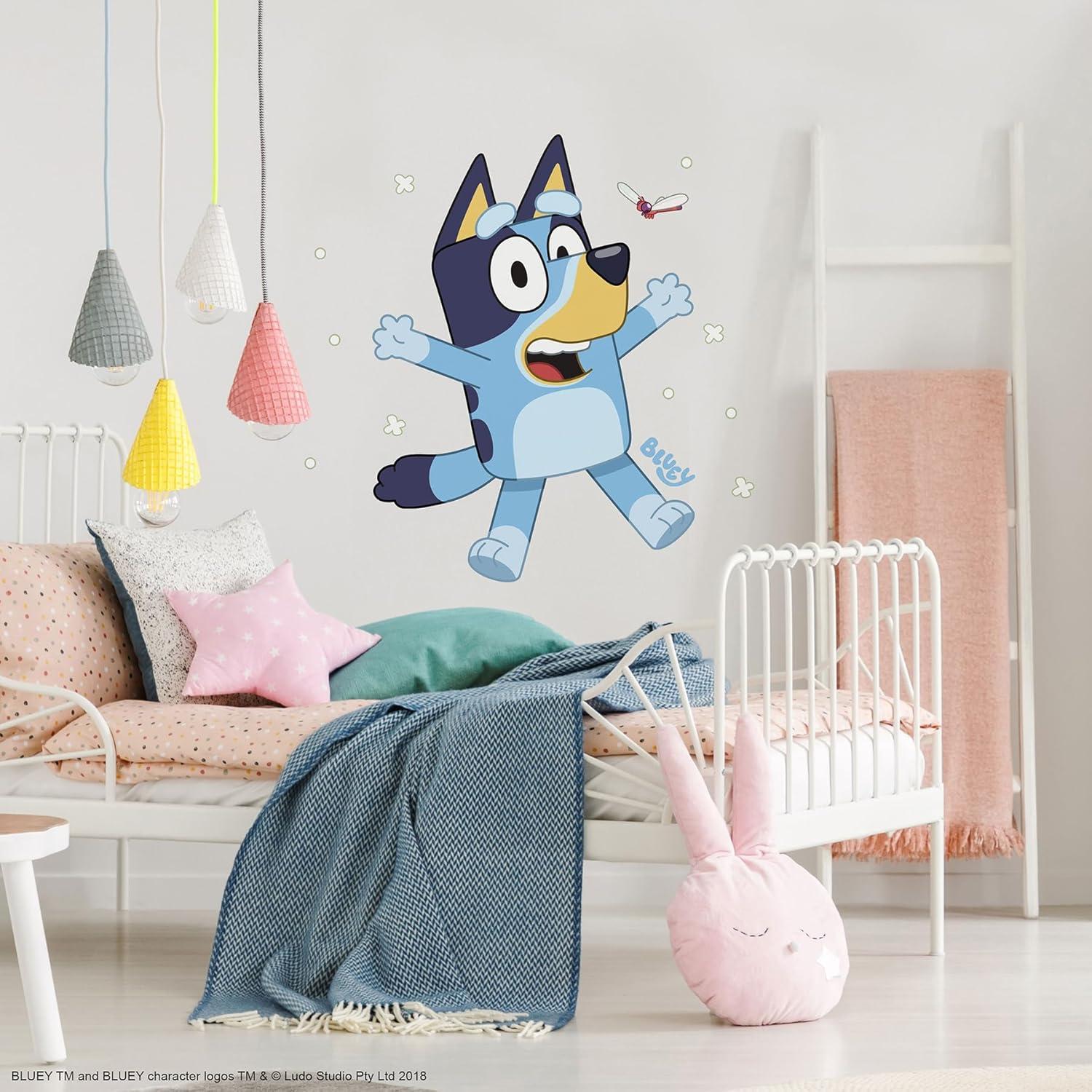 imageRoomMates Bluey and Bingo Character Blue Peel and Stick Wall Decals RMDM5560Bluey